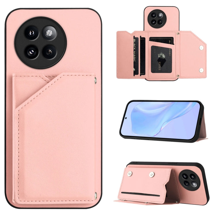 Skin Feel Four Card Slots Phone Case with Wrist Strap, For Xiaomi 15 Ultra, For Xiaomi Poco X7 Pro, For Xiaomi Poco F6, For Xiaomi Civi 4 Pro, For Xiaomi Poco X6, For Xiaomi Poco C65, For Xiaomi Poco F5 5G, For Xiaomi Poco F5 Pro 5G