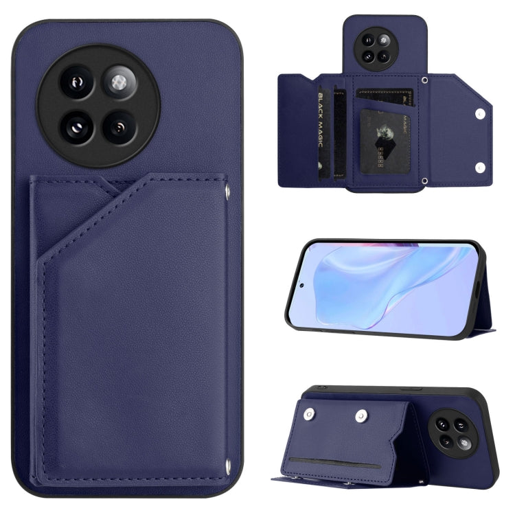 Skin Feel Four Card Slots Phone Case with Wrist Strap, For Xiaomi 15 Ultra, For Xiaomi Poco X7 Pro, For Xiaomi Poco F6, For Xiaomi Civi 4 Pro, For Xiaomi Poco X6, For Xiaomi Poco C65, For Xiaomi Poco F5 5G, For Xiaomi Poco F5 Pro 5G