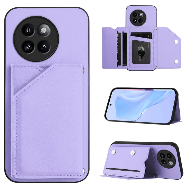 Skin Feel Four Card Slots Phone Case with Wrist Strap, For Xiaomi 15 Ultra, For Xiaomi Poco X7 Pro, For Xiaomi Poco F6, For Xiaomi Civi 4 Pro, For Xiaomi Poco X6, For Xiaomi Poco C65, For Xiaomi Poco F5 5G, For Xiaomi Poco F5 Pro 5G