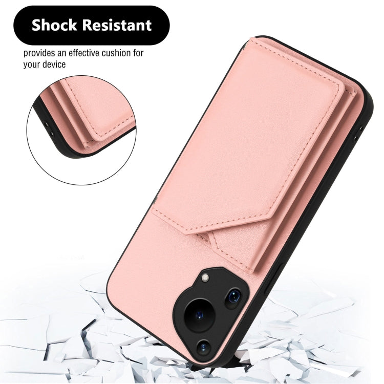 Skin Feel Four Card Slots Phone Case with Wrist Strap, For Huawei Pura 70 Ultra, For Huawei Pura 70 Pro, For Huawei Pura 70