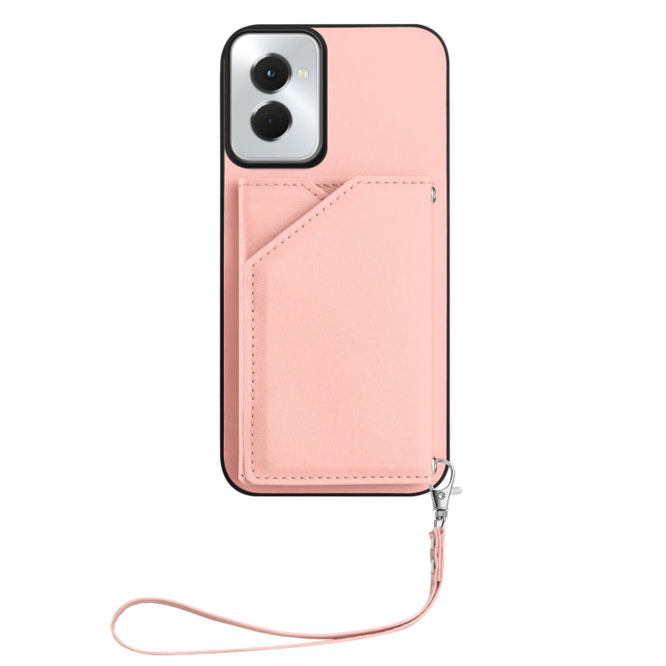 Skin Feel Four Card Slots Phone Case with Wrist Strap, For Motorola Moto G Play 2024 5G
