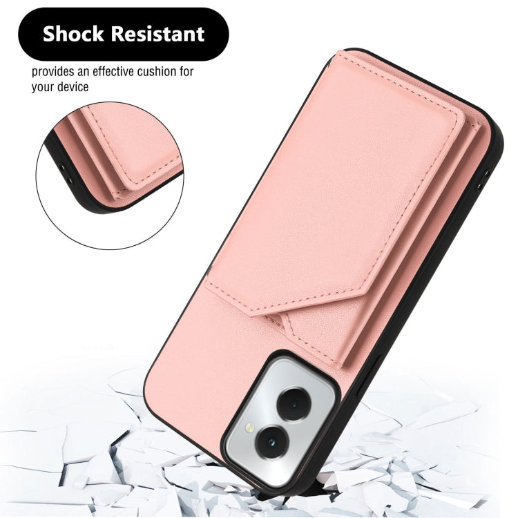 Skin Feel Four Card Slots Phone Case with Wrist Strap, For Motorola Moto G Play 2024 5G