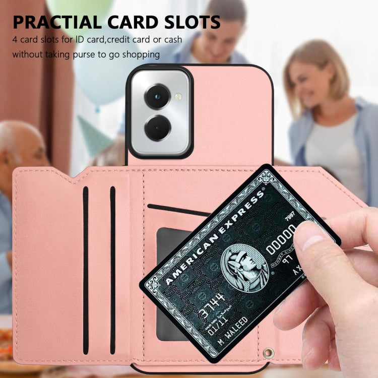 Skin Feel Four Card Slots Phone Case with Wrist Strap, For Motorola Moto G Play 2024 5G