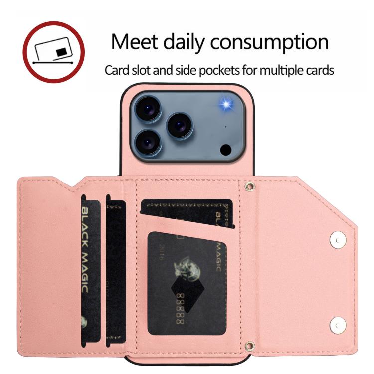 Skin Feel Four Card Slots Phone Case with Wrist Strap, For iPhone 18 Pro / 17 Pro, For iPhone 18 Pro Max / 17 Pro Max, For iPhone 17, For iPhone Air, For iPhone 16 Pro Max, For iPhone 16 Pro, For iPhone 16 Plus, For iPhone 16
