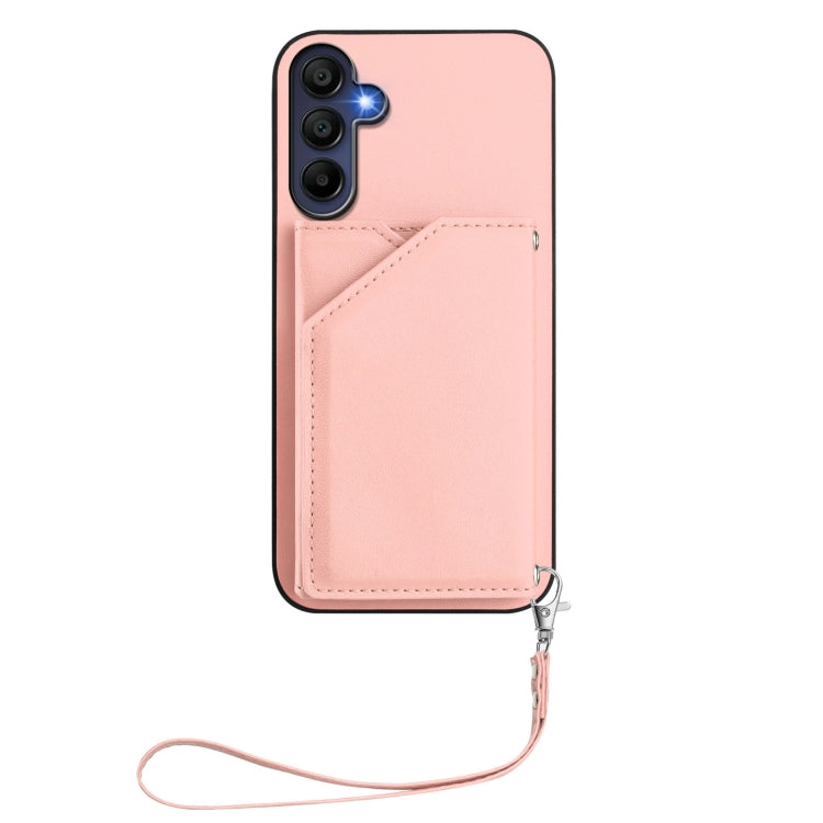 Skin Feel Four Card Slots Phone Case with Wrist Strap, For Samsung Galaxy A16, For Samsung Galaxy A06, For Samsung Galaxy A25, For Samsung Galaxy A55 5G, For Samsung Galaxy A35 5G, For Samsung Galaxy A15 4G, For Samsung Galaxy A05 4G                   ...