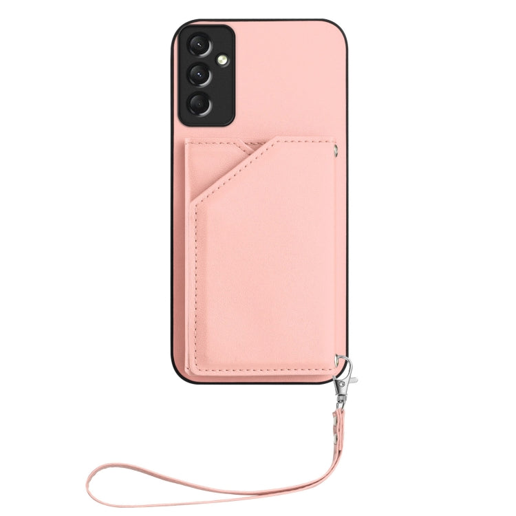 Skin Feel Four Card Slots Phone Case with Wrist Strap, For Samsung Galaxy A24 4G, For Samsung Galaxy A34 5G, For Samsung Galaxy A54 5G, For Samsung Galaxy A04E, For Samsung Galaxy A14 5G, For Samsung Galaxy A04 4G, For Samsung Galaxy A13 5G / A04S     ...