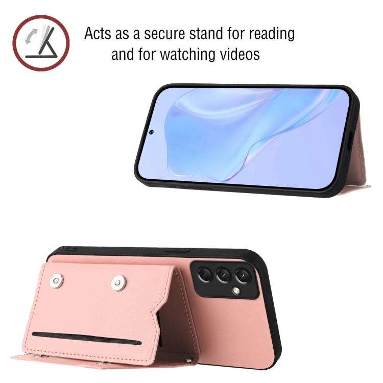 Skin Feel Four Card Slots Phone Case with Wrist Strap, For Samsung Galaxy A24 4G, For Samsung Galaxy A34 5G, For Samsung Galaxy A54 5G, For Samsung Galaxy A04E, For Samsung Galaxy A14 5G, For Samsung Galaxy A04 4G, For Samsung Galaxy A13 5G / A04S     ...