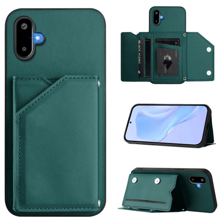 Skin Feel Four Card Slots Phone Case with Wrist Strap, For Samsung Galaxy M56 5G, For Samsung Galaxy M16 5G / F16 5G, For Samsung Galaxy M06 5G / F06 5G, For Samsung Galaxy M35, For Samsung Galaxy M55 / C55 5G, For Samsung Galaxy M15 / F15