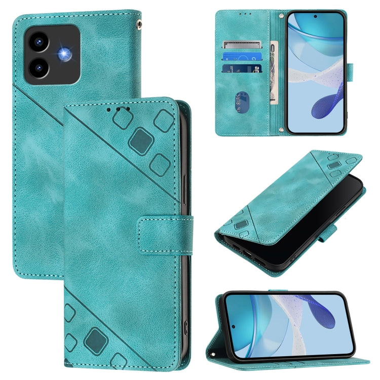 Skin-feel Embossed Leather Phone Case, For Cubot A40, For Cubot P90, For Cubot A30, For Cubot A20, For Cubot A10, For Cubot Note 40, For Cubot P50