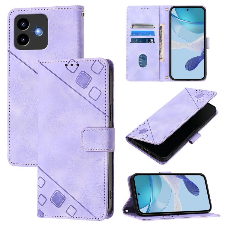 Skin-feel Embossed Leather Phone Case, For Cubot A40, For Cubot P90, For Cubot A30, For Cubot A20, For Cubot A10, For Cubot Note 40, For Cubot P50