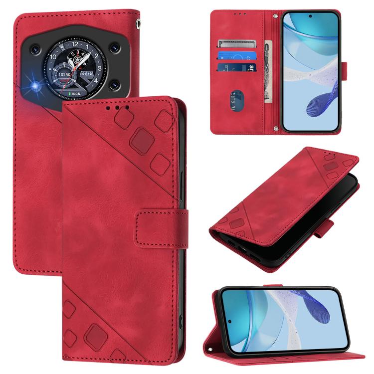 Skin-feel Embossed Leather Phone Case, For Cubot A40, For Cubot P90, For Cubot A30, For Cubot A20, For Cubot A10, For Cubot Note 40, For Cubot P50