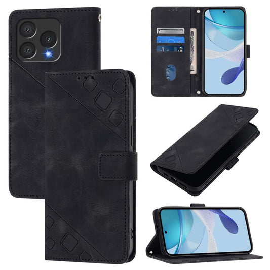 Skin-feel Embossed Leather Phone Case, For Cubot A40, For Cubot P90, For Cubot A30, For Cubot A20, For Cubot A10, For Cubot Note 40, For Cubot P50