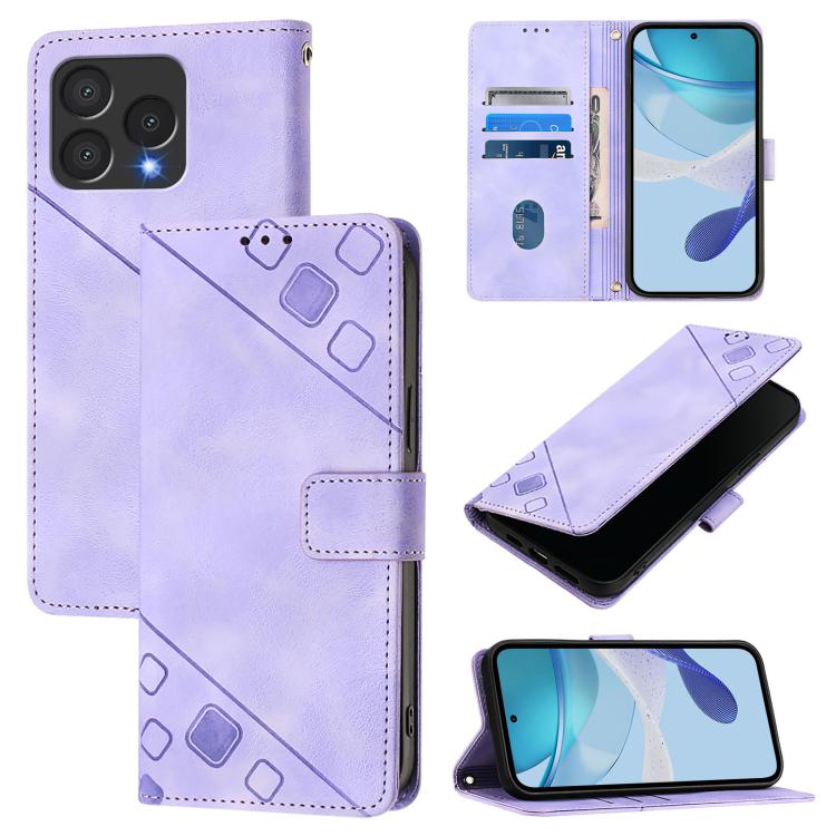 Skin-feel Embossed Leather Phone Case, For Cubot A40, For Cubot P90, For Cubot A30, For Cubot A20, For Cubot A10, For Cubot Note 40, For Cubot P50