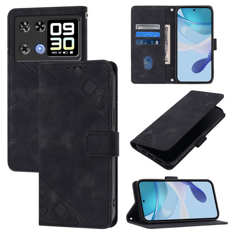 Skin-feel Embossed Leather Phone Case, For Cubot A40, For Cubot P90, For Cubot A30, For Cubot A20, For Cubot A10, For Cubot Note 40, For Cubot P50