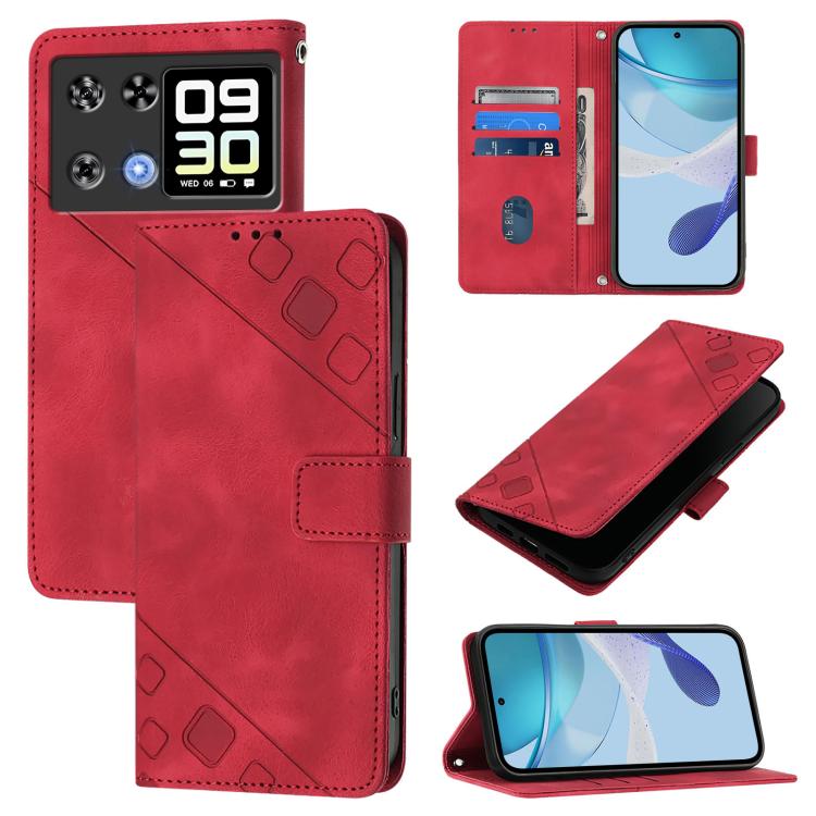 Skin-feel Embossed Leather Phone Case, For Cubot A40, For Cubot P90, For Cubot A30, For Cubot A20, For Cubot A10, For Cubot Note 40, For Cubot P50