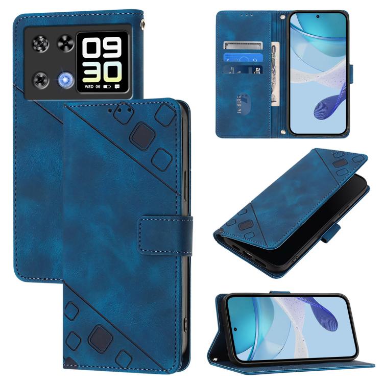 Skin-feel Embossed Leather Phone Case, For Cubot A40, For Cubot P90, For Cubot A30, For Cubot A20, For Cubot A10, For Cubot Note 40, For Cubot P50