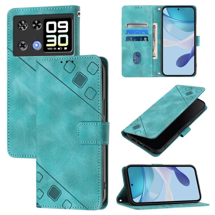 Skin-feel Embossed Leather Phone Case, For Cubot A40, For Cubot P90, For Cubot A30, For Cubot A20, For Cubot A10, For Cubot Note 40, For Cubot P50