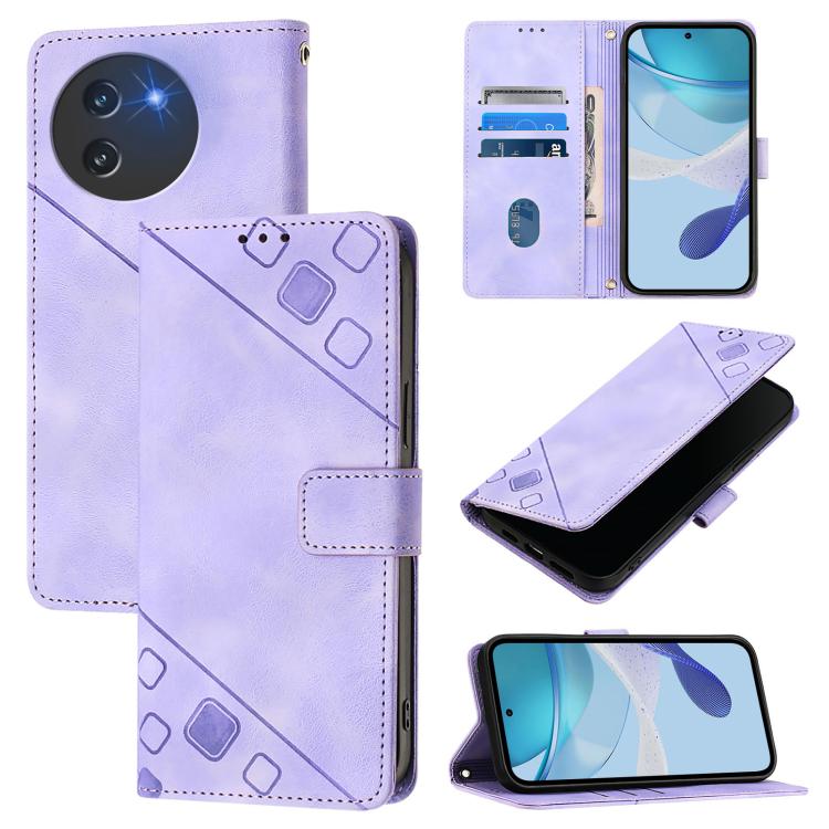 Skin-feel Embossed Leather Phone Case, For Doogee Note 56 / Note 56 Pro, For Doogee Note 59 5G / Note 59 Pro, For Doogee N55 Plus