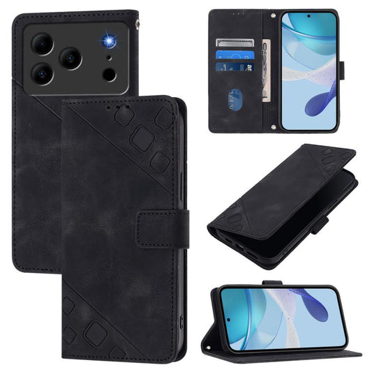 Skin-feel Embossed Leather Phone Case, For Doogee Note 56 / Note 56 Pro, For Doogee Note 59 5G / Note 59 Pro, For Doogee N55 Plus