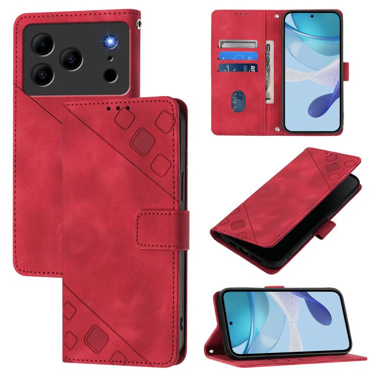 Skin-feel Embossed Leather Phone Case, For Doogee Note 56 / Note 56 Pro, For Doogee Note 59 5G / Note 59 Pro, For Doogee N55 Plus
