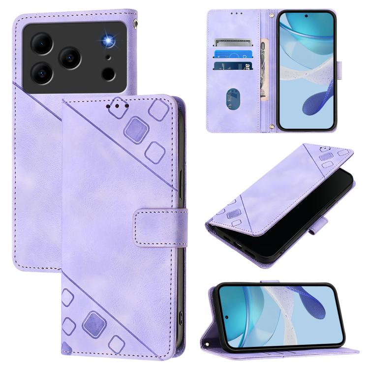 Skin-feel Embossed Leather Phone Case, For Doogee Note 56 / Note 56 Pro, For Doogee Note 59 5G / Note 59 Pro, For Doogee N55 Plus