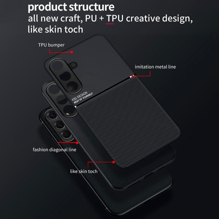 Classic Tilt Strip Grain Magnetic PC Hybrid TPU Phone Case, For Samsung Galaxy A57 5G, For Samsung Galaxy A37 5G, For Samsung Galaxy A17 5G, For Samsung Galaxy A56 5G, For Samsung Galaxy A26 5G, For Samsung Galaxy A36, For Samsung Galaxy A16 4G        ...