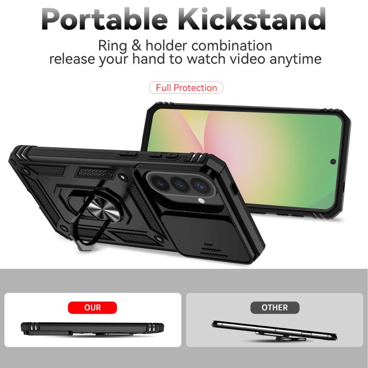 Sliding Camshield Holder Phone Case, For Samsung Galaxy A57 5G, For Galaxy A27 5G, For Samsung Galaxy A26 5G, For Samsung Galaxy A16 5G, For Samsung Galaxy A06 4G