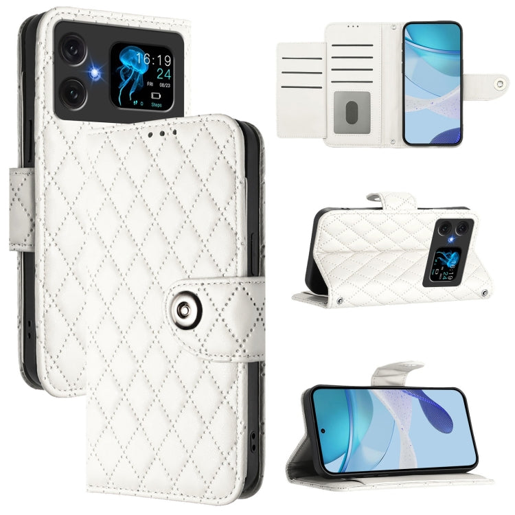 Rhombic Texture Flip Leather Phone Case with Lanyard, For Cubot A40, For Cubot P90, For Cubot A30, For Cubot A20, For Cubot A10, For Cubot Note 40, For Cubot P50