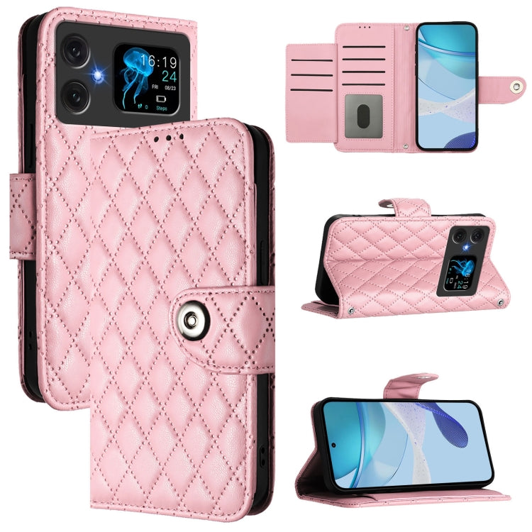 Rhombic Texture Flip Leather Phone Case with Lanyard, For Cubot A40, For Cubot P90, For Cubot A30, For Cubot A20, For Cubot A10, For Cubot Note 40, For Cubot P50