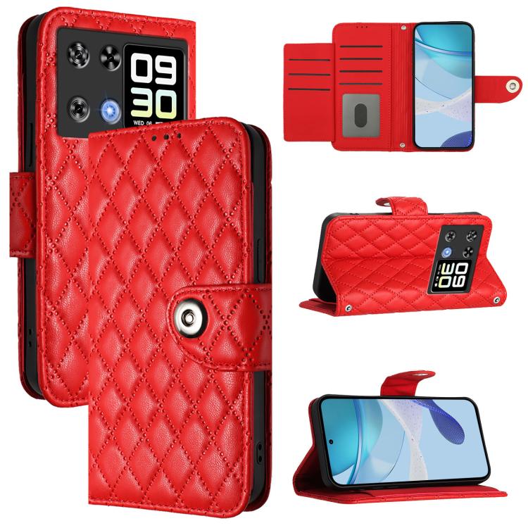 Rhombic Texture Flip Leather Phone Case with Lanyard, For Cubot A40, For Cubot P90, For Cubot A30, For Cubot A20, For Cubot A10, For Cubot Note 40, For Cubot P50