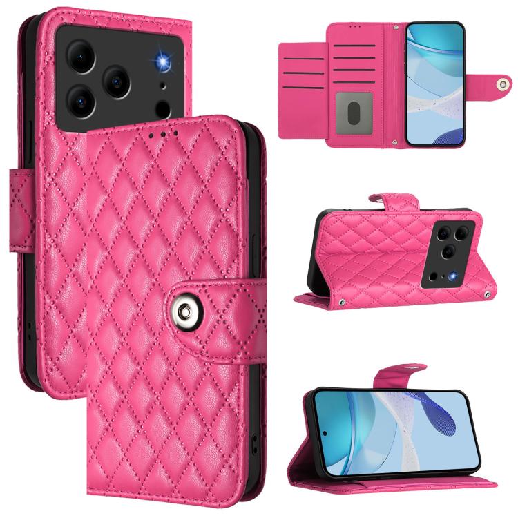 Rhombic Texture Flip Leather Phone Case with Lanyard, For Doogee Note 56 / Note 56 Pro, For Doogee Note 59 5G / Note 59 Pro, For Doogee N55 Plus