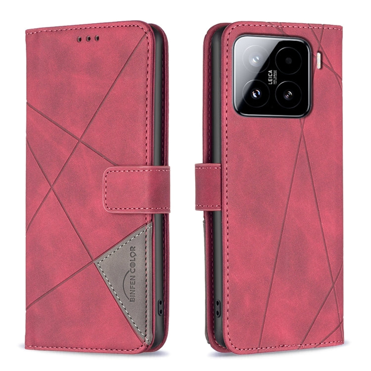 Magnetic Buckle Rhombus Texture Leather Phone Case, For Xiaomi Poco X7 Pro, For Xiaomi 15 Pro, For Xiaomi 15