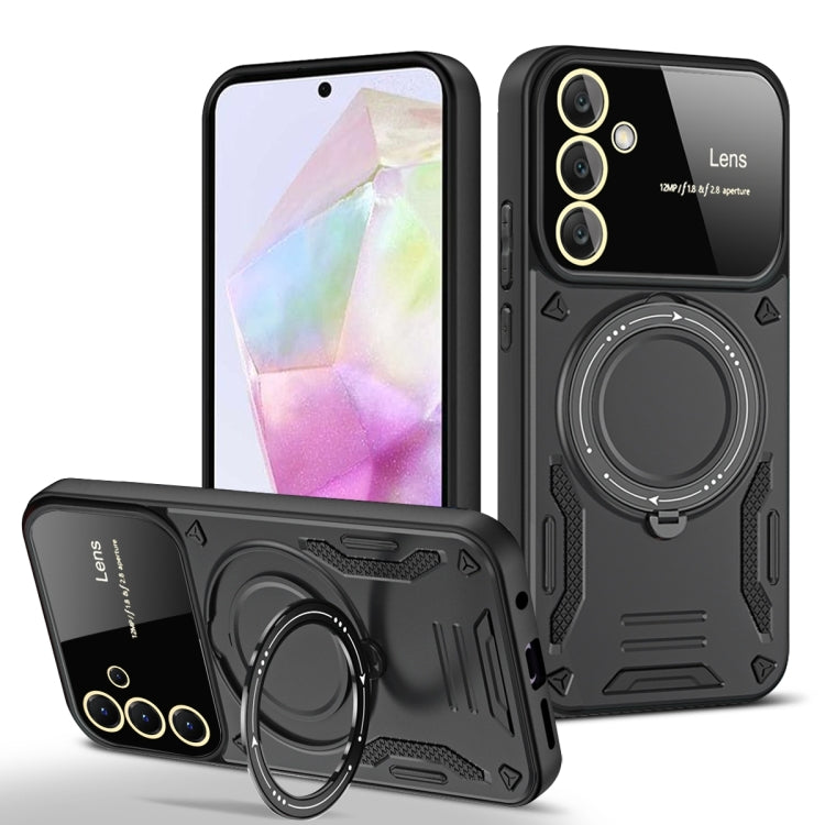 Large Window MagSafe Holder Phone Case, For Samsung Galaxy A56 / A36 5G, For Samsung Galaxy A55 5G, For Samsung Galaxy A35 5G, For Samsung Galaxy A05s, For Samsung Galaxy A25 5G Global, For Samsung Galaxy A04e / F04 / M04, For Samsung Galaxy A13       ...