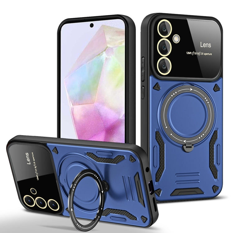 Large Window MagSafe Holder Phone Case, For Samsung Galaxy A56 / A36 5G, For Samsung Galaxy A55 5G, For Samsung Galaxy A35 5G, For Samsung Galaxy A05s, For Samsung Galaxy A25 5G Global, For Samsung Galaxy A04e / F04 / M04, For Samsung Galaxy A13       ...