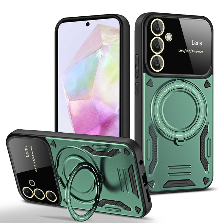 Large Window MagSafe Holder Phone Case, For Samsung Galaxy A56 / A36 5G, For Samsung Galaxy A55 5G, For Samsung Galaxy A35 5G, For Samsung Galaxy A05s, For Samsung Galaxy A25 5G Global, For Samsung Galaxy A04e / F04 / M04, For Samsung Galaxy A13       ...