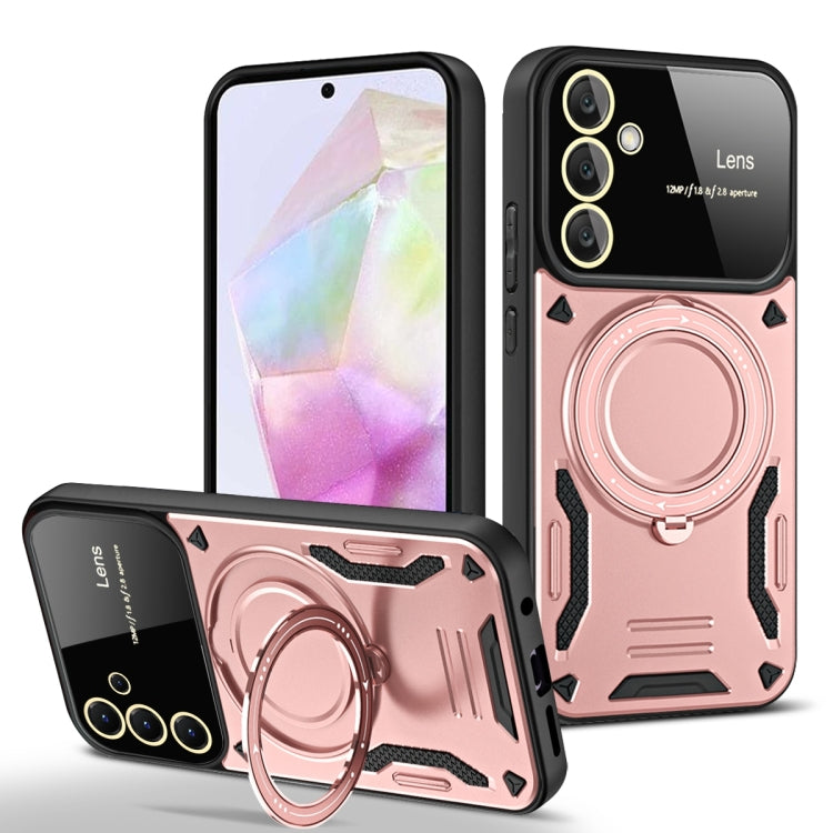 Large Window MagSafe Holder Phone Case, For Samsung Galaxy A56 / A36 5G, For Samsung Galaxy A55 5G, For Samsung Galaxy A35 5G, For Samsung Galaxy A05s, For Samsung Galaxy A25 5G Global, For Samsung Galaxy A04e / F04 / M04, For Samsung Galaxy A13       ...