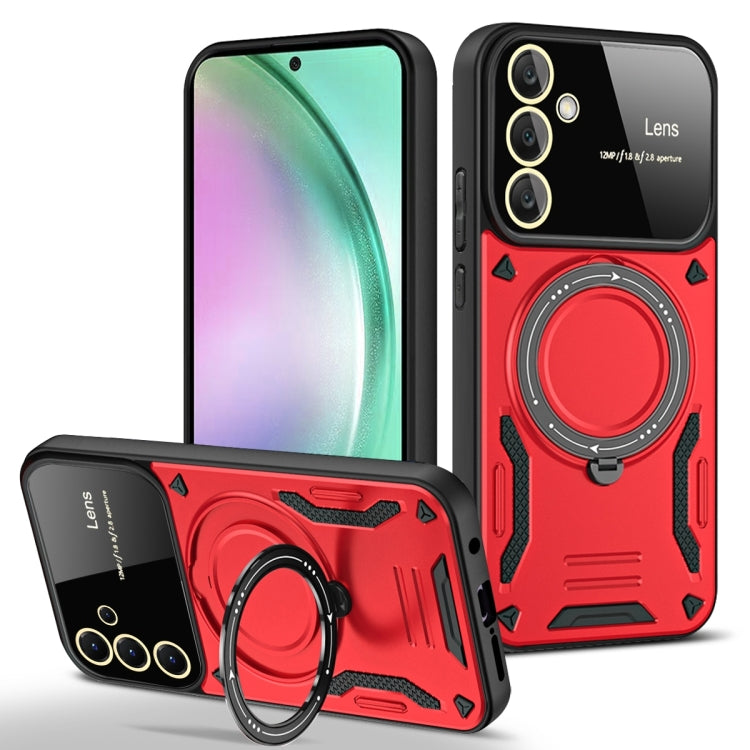 Large Window MagSafe Holder Phone Case, For Samsung Galaxy A56 / A36 5G, For Samsung Galaxy A55 5G, For Samsung Galaxy A35 5G, For Samsung Galaxy A05s, For Samsung Galaxy A25 5G Global, For Samsung Galaxy A04e / F04 / M04, For Samsung Galaxy A13       ...