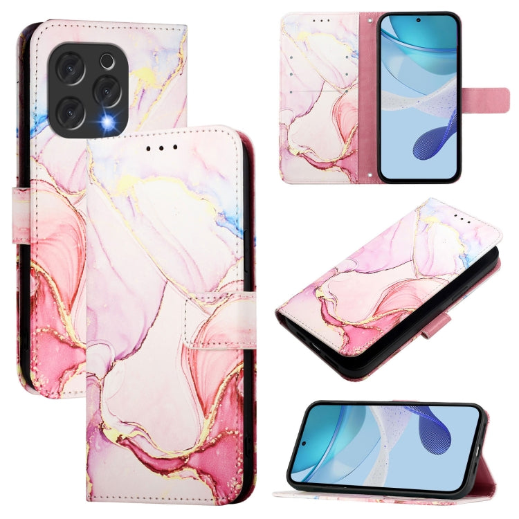 PT003 Marble Pattern Flip Leather Phone Case, For Doogee N55 Plus