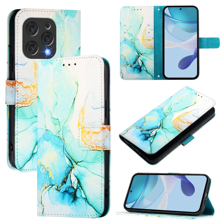 PT003 Marble Pattern Flip Leather Phone Case, For Doogee N55 Plus