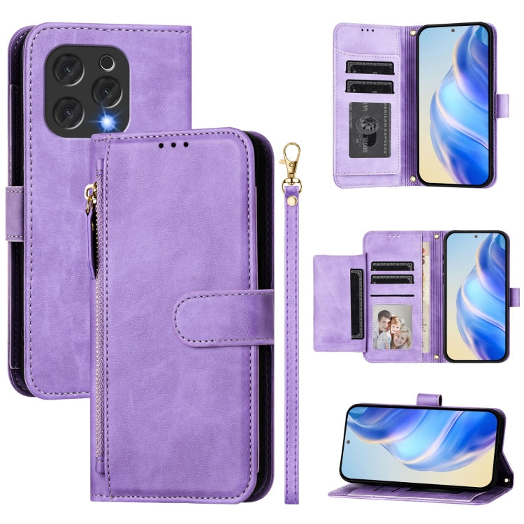 Multi-Card Slots Zipper Wallet Leather Phone Case, For Doogee Note 56 / Note 56 Pro, For Doogee Note 59 / Note 59 Pro, For Doogee N55 Plus