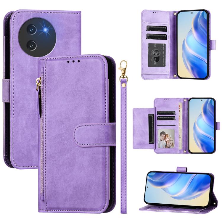 Multi-Card Slots Zipper Wallet Leather Phone Case, For Doogee Note 56 / Note 56 Pro, For Doogee Note 59 / Note 59 Pro, For Doogee N55 Plus