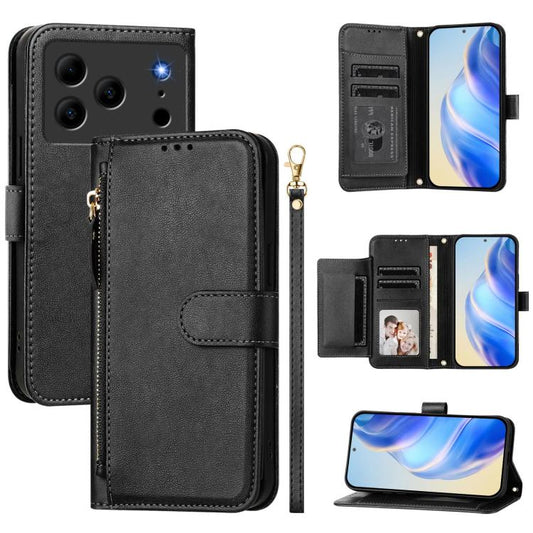 Multi-Card Slots Zipper Wallet Leather Phone Case, For Doogee Note 56 / Note 56 Pro, For Doogee Note 59 / Note 59 Pro, For Doogee N55 Plus