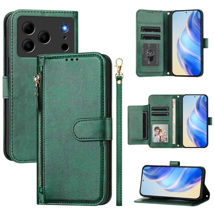 Multi-Card Slots Zipper Wallet Leather Phone Case, For Doogee Note 56 / Note 56 Pro, For Doogee Note 59 / Note 59 Pro, For Doogee N55 Plus