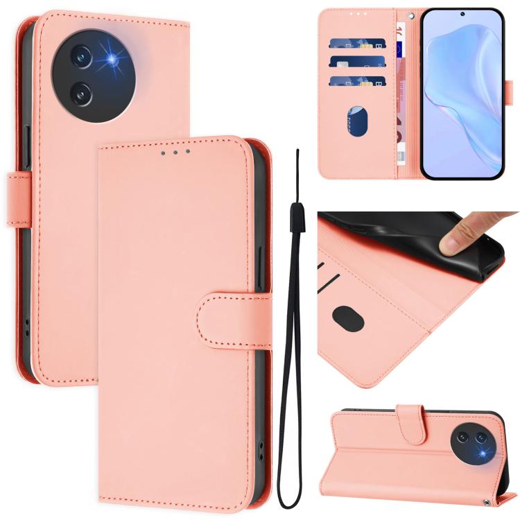 Skin Feel Solid Color Leather Phone Case with Lanyard, For Doogee Note 56 / Note 56 Pro, For Doogee Note 59 / Note 59 Pro
