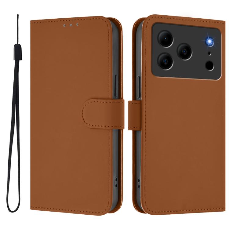 Skin Feel Solid Color Leather Phone Case with Lanyard, For Doogee Note 56 / Note 56 Pro, For Doogee Note 59 / Note 59 Pro