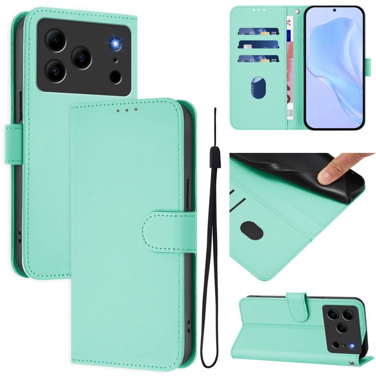 Skin Feel Solid Color Leather Phone Case with Lanyard, For Doogee Note 56 / Note 56 Pro, For Doogee Note 59 / Note 59 Pro