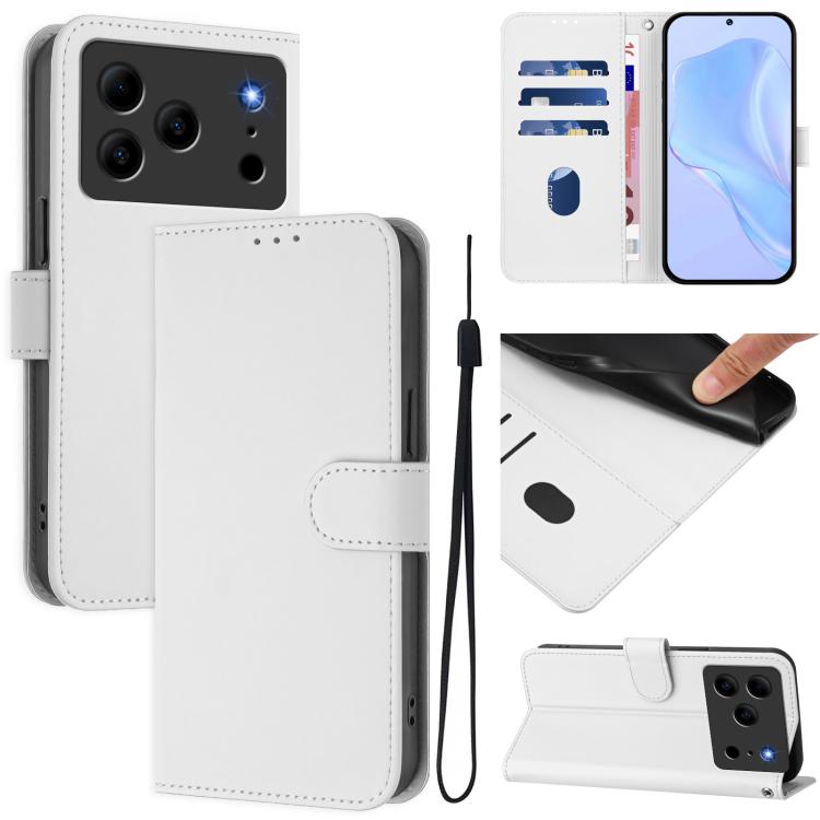 Skin Feel Solid Color Leather Phone Case with Lanyard, For Doogee Note 56 / Note 56 Pro, For Doogee Note 59 / Note 59 Pro