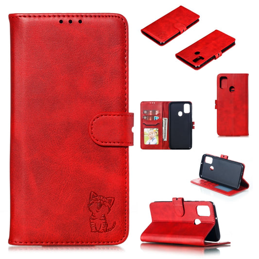 Embossed Happy Cat Pattern Horizontal Flip Leather Case with Holder & Card Slots & Wallet & Photo Frame, For Samsung Galaxy A21s, For Samsung Galaxy A71 5G, For Samsung Galaxy Note20, For Samsung Galaxy Note20 Ultra, For iPhone 12 mini                 ...