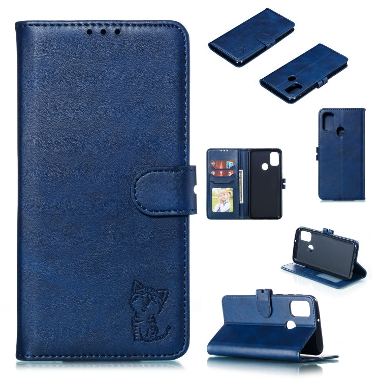 Embossed Happy Cat Pattern Horizontal Flip Leather Case with Holder & Card Slots & Wallet & Photo Frame, For Samsung Galaxy A21s, For Samsung Galaxy A71 5G, For Samsung Galaxy Note20, For Samsung Galaxy Note20 Ultra, For iPhone 12 mini                 ...
