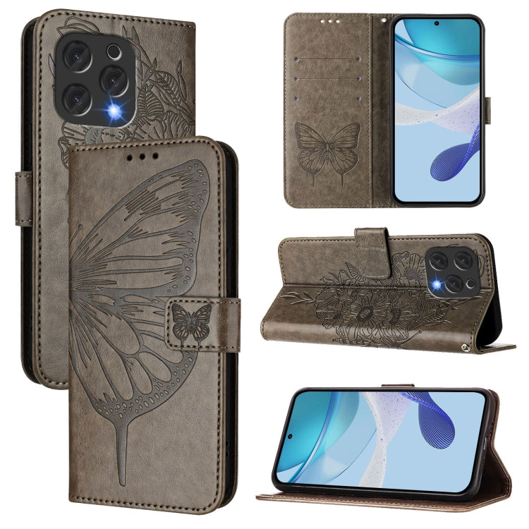 Embossed Butterfly Leather Phone Case, For Doogee Note 56 / Note 56 Pro, For Doogee Note 59 / Note 59 Pro, For Doogee N55 Plus